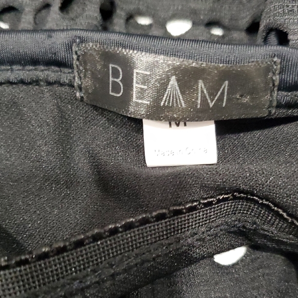 Beam Nwot  Black Textured Crochet One Piece Bodysuit/swim  Sz M - Picture 10 of 13